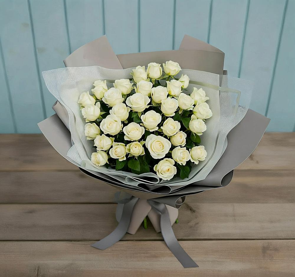 Букет Белоснежная нежность в Новой Трехгорке