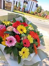 Букет цветов из:  Герберы #REPLACE_PRED# Новой Трехгорке