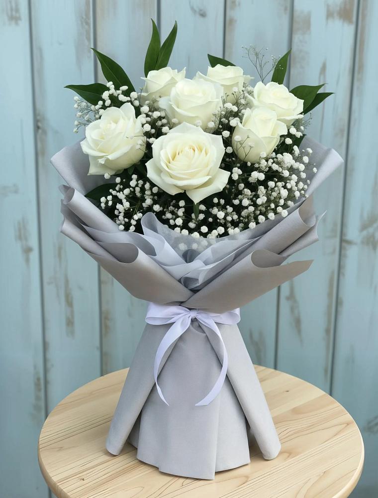 Букет из белых роз в Новой Трехгорке Букет цветов из: Розы в Новой Трехгорке
